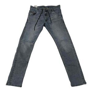 Diesel Industry Jeans Mens 32x32 Gray Straight Leg Denim Distressed Casual Pants